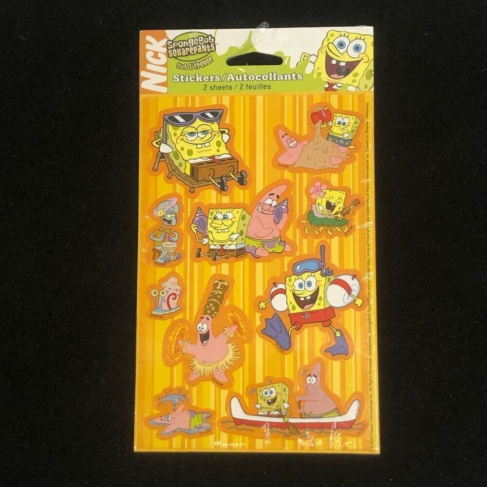 spongebob squarepants american greetings stickety doo da viacom 2006 nickelodeon